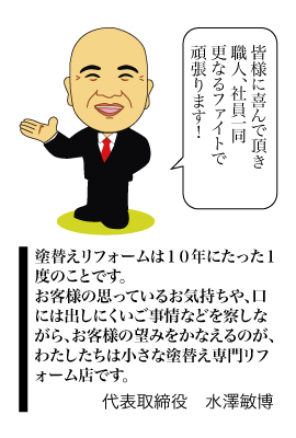 サンエムリフォーム代表あいさつ