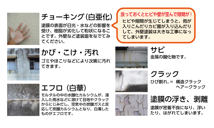 外壁の症状